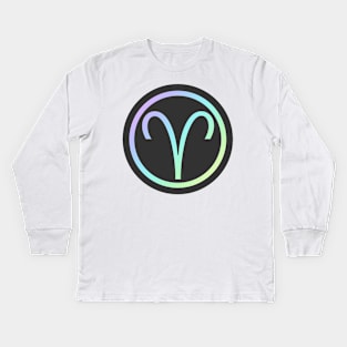 Rainbow Zodiac - Aries Kids Long Sleeve T-Shirt